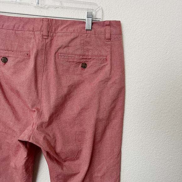 [Bonobos] Sim Straight Chino Pants Coral Red Flat Front Casual Men's Size 32x32 - Picture 6 of 10